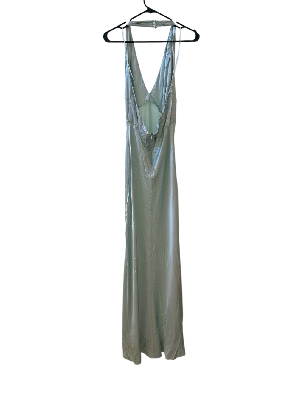 🆕 REFORMATION Daniela Silk Maxi Dress in Sea Glass Sz 10 - Picture 4 of 7
